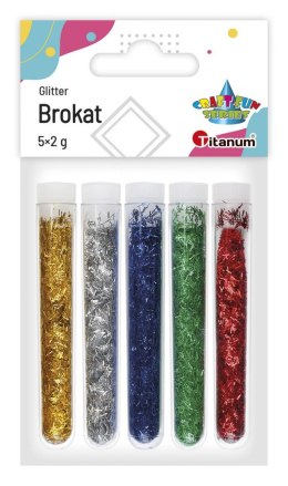 Brokat Titanum Craft-Fun Series nitki metaliczny 5 kolor. (BNM5)