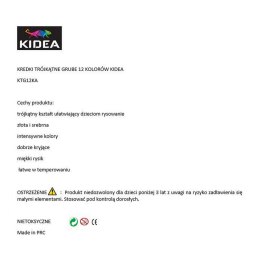 Kredki ołówkowe Kidea Kidea 12 kol. (KTG12KA)