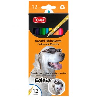 Kredki ołówkowe trójkątne 12 kol. Toma (TO-551)