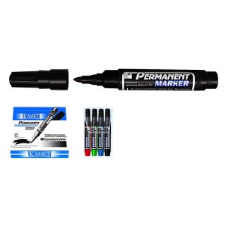 Marker permanentny MEDIUM wkład czarny 1,5-2,5mm okrągła końcówka Kamet (K-1049)