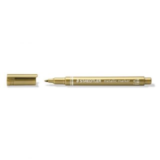 Marker permanentny metaliczny wkład złoty 1,0-2,0mm okrągła końcówka Staedtler (8323-11)