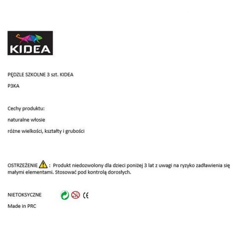 Pędzel Kidea KIDART (P3KA) Pędzel Kidea KIDART (P3KA)