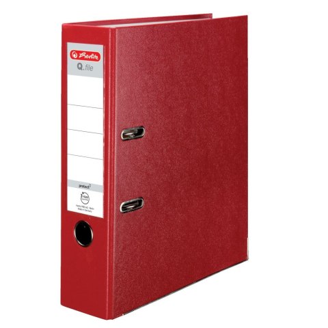 Segregator dźwigniowy Herlitz Q. file Standard A4 80mm czerwony (0011167426)