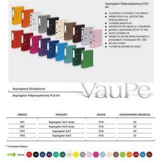 Segregator dźwigniowy z okuciem FCK A4 50mm szary VauPe (062/09)