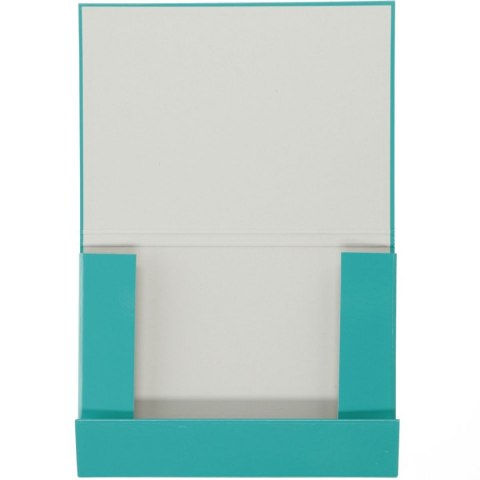 Teczka z szerokim grzbietem na gumkę skrzydłowa A4 turkusowy VauPe (322/05)