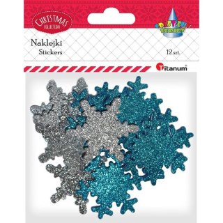 Naklejka (nalepka) Craft-Fun Series piankowe płatki śniegu Titanum (YFXS104)