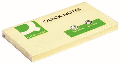 Notes samoprzylepny (karteczki) żółta jasna 100k [mm:] 127x76 Q-Connect (KF10503)