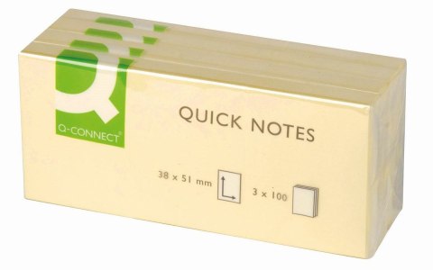 Notes samoprzylepny (karteczki) żółty 100k [mm:] 38x51 Q-Connect (KF10500)