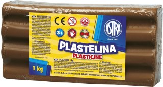 Plastelina 1 kol. brązowa 1000g Astra