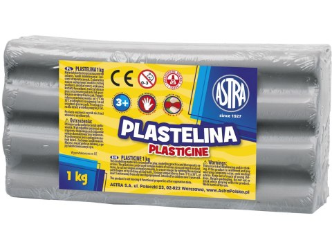 Plastelina Astra 1 kol. popielata 1000g (303111023)