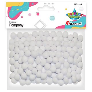 Pompony Craft-Fun Series biały 120 szt Titanum (282925)