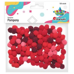 Pompony Titanum Craft-Fun Series czerwony 120 szt (282921)