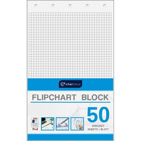 Blok do tablic flipchart 50k. 70g krata [mm:] 1000x640 Interdruk (FLI50#)
