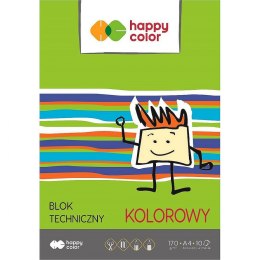 Blok techniczny Happy Color A4 kolorowy 170g 10k (HA 3550 2030-09)