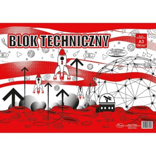 Blok techniczny A3 biały 190g 10k Protos