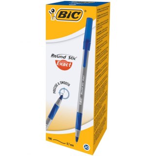 Długopis olejowy Round Stic Exact wkład niebieski 0,7mm Bic (918543)