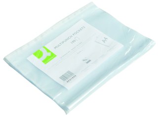 Koszulki na dokumenty groszkowe A4 kolor: przezroczysty typu U 50 mic. Q-Connect (KF01955)