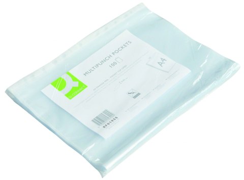 Koszulki na dokumenty groszkowe A4 kolor: przezroczysty typu U 50 mic. Q-Connect (KF01955)