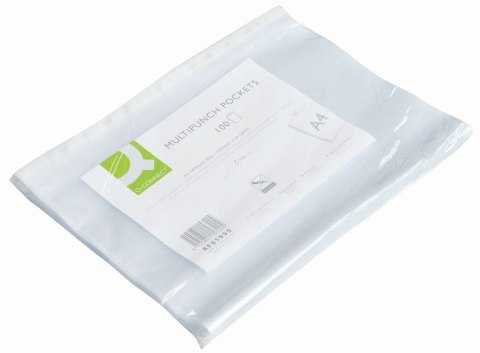 Koszulki na dokumenty groszkowe A4 kolor: przezroczysty typu U 50 mic. Q-Connect (KF01955)