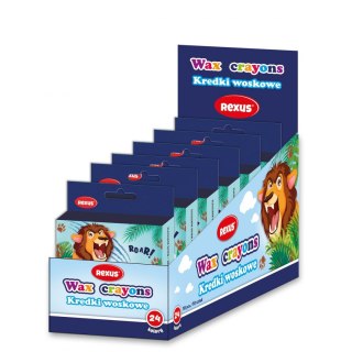 Kredki świecowe 24 kol. Rexus (603544)