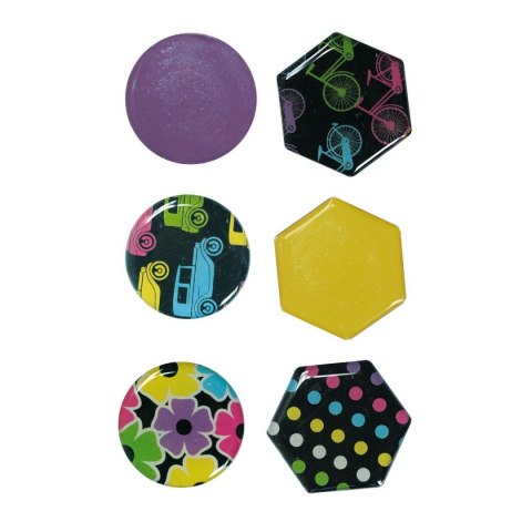 Magnes okrągłe, sześciokątne mix [mm:] 26 Titanum (4357-2) 6 sztuk