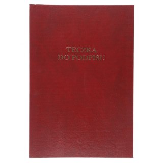 Teczka do podpisu A4 bordowy 8k. tektura pokryta folią Barbara (1822200)