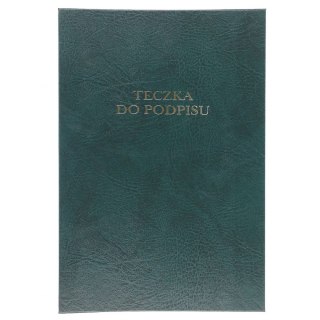 Teczka do podpisu A4 zielony 12k. tektura pokryta folią Barbara (1822213)