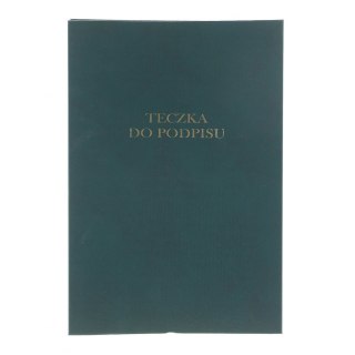 Teczka do podpisu A4 zielony 8k. tektura pokryta folią Barbara (1822202)