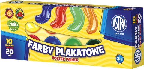 Farby plakatowe Astra kolor: mix 20ml 10 kolor. (301115004) Farby plakatowe Astra kolor: mix 20ml 10 kolor. (301115004)