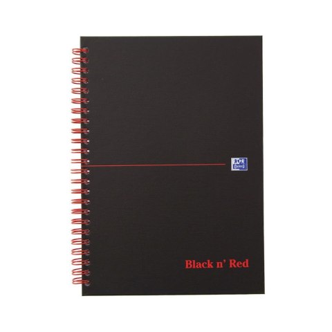 Kołozeszyt (kołobrulion) Black N' Red A5 70k. 90g krata [mm:] 148x210 Oxford (400047652)