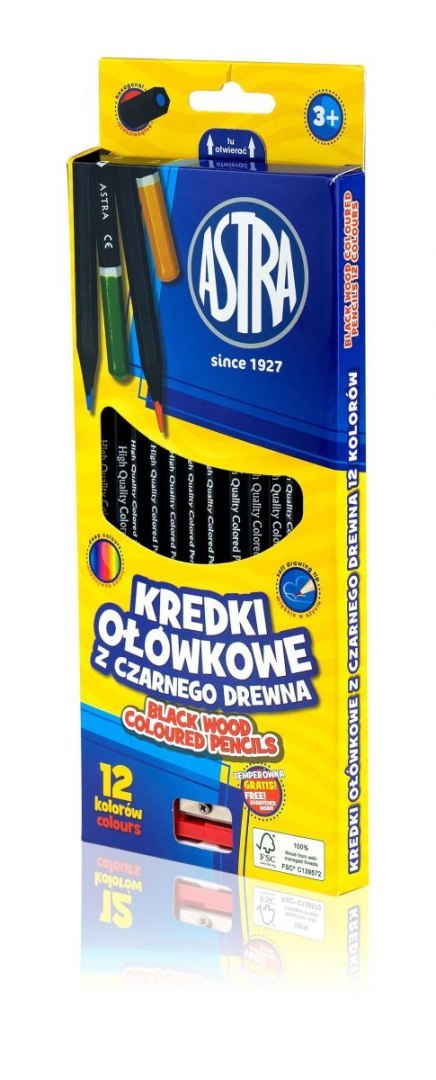 Kredki ołówkowe 12 kol. Astra