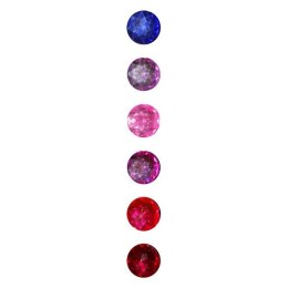 Kryształki samoprzylepne Okrągłe 6 kolorów KO21