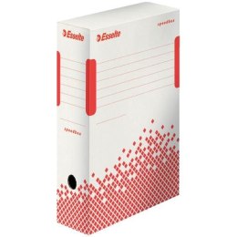 Pudło archiwizacyjne Esselte Speedbox - biało-czerwony [mm:] 100x250x 350 (623908)