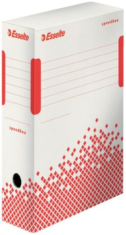 Pudło archiwizacyjne Esselte Speedbox - biało-czerwony [mm:] 100x250x 350 (623908)