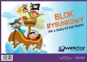 Blok rysunkowy A4 biały 80g 20k [mm:] 210x297 Wektor