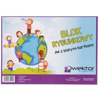 Blok rysunkowy A4 biały 80g 20k [mm:] 210x297 Wektor