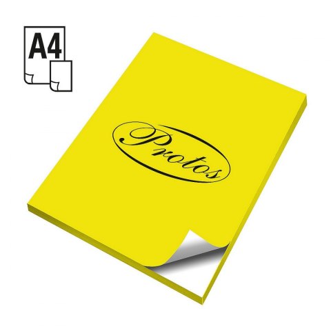 Etykieta samoprzylepna A4 żółty [mm:] 210x297 Protos