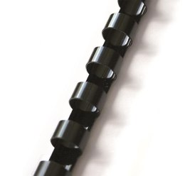 Grzbiety do bindowania A4 czarny plastik śr. 12,5mm Argo (405122)