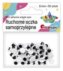 Oczy samoprzylepne Titanum Craft-Fun Series ruchome 8mm