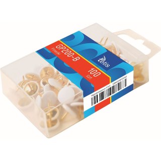 Pinezki kolor: biały 100 szt Tetis (GP200-B)