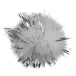 Pompony Titanum Craft-Fun Series brokatowe białe 15 szt (338524)
