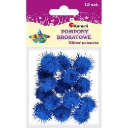 Pompony Titanum Craft-Fun Series brokatowe chabrowy 15 szt (338548)