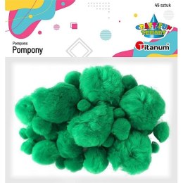 Pompony Titanum Craft-Fun Series zielone 45 szt (16073A)
