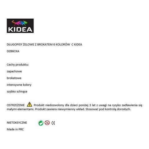 Długopis żelowy Kidea KIDART mix (DZB6CKA) Długopis żelowy Kidea KIDART mix (DZB6CKA)