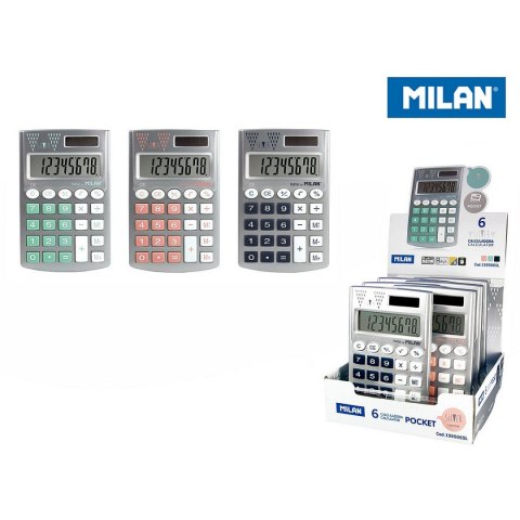 Kalkulator kieszonkowy Silver Milan (159506SL)