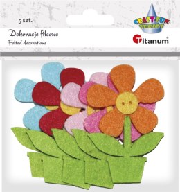 Ozdoba filcowa Titanum Craft-Fun Series kwiatki