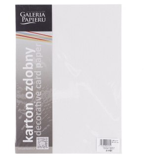 Papier ozdobny (wizytówkowy) A4 sukno biały 180g Galeria Papieru (204101)