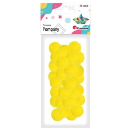 Pompony Titanum Craft-Fun Series żółte 30 szt (352953)