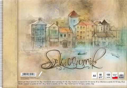 Blok artystyczny A4 90g 100k Kreska