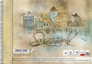 Blok artystyczny A5 100g 100k [mm:] (mix)x(mix) Kreska